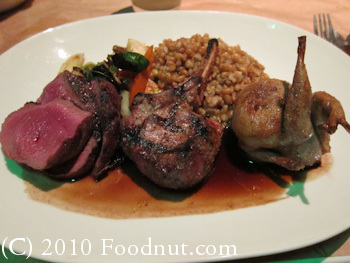 Baxters Bistro and Lounge Truckee Hunters Plate Venison Boar Quail