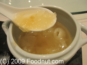 DaDong Roast Duck Restaurant Beijing China Steamed White Fungus and Mushroom Soup