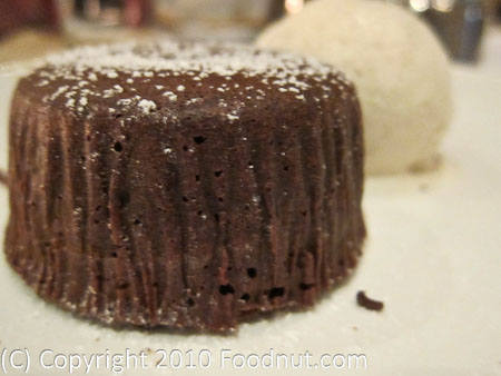 Osteria Coppa San Mateo chocolate lava cake