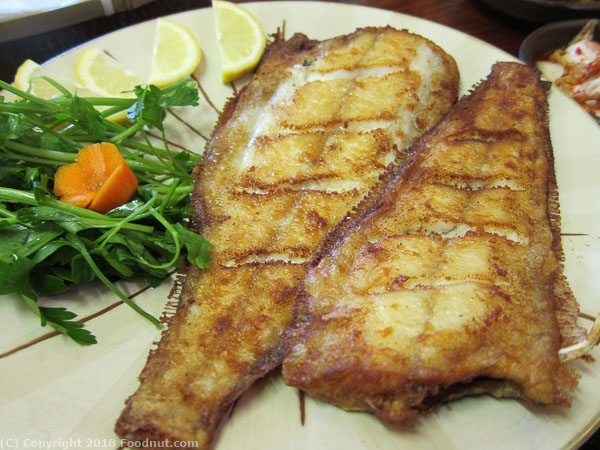 Pyeong Chang Restaurant Oakland Gajami Gui Rex sole fish