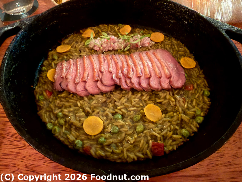 Quipas Lima rice with smoked duck
