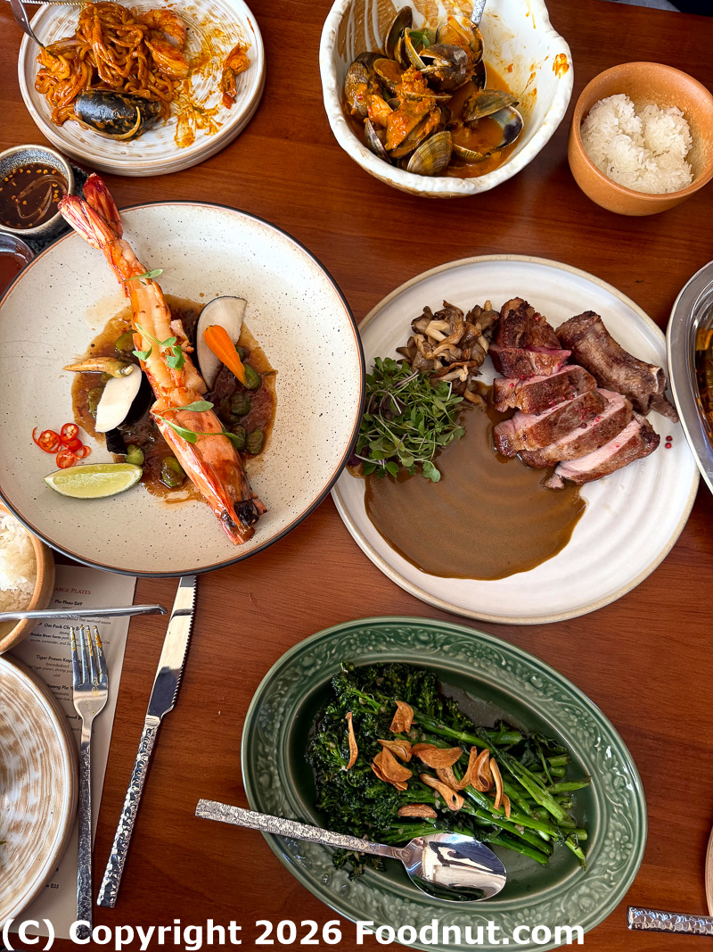 saam san francisco pork chop broccolini clams