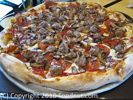 totos pizza Sausage Pepperoni Mushroom Pizza
